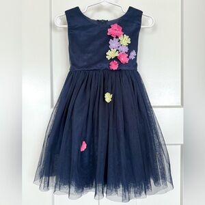 POPATU Navy Tulle Party Dress — Size 3T